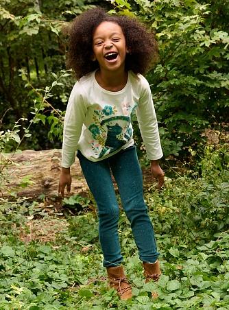 Παιδικό Παντελόνι Κολάν για Κορίτσια Μπλε Glitter