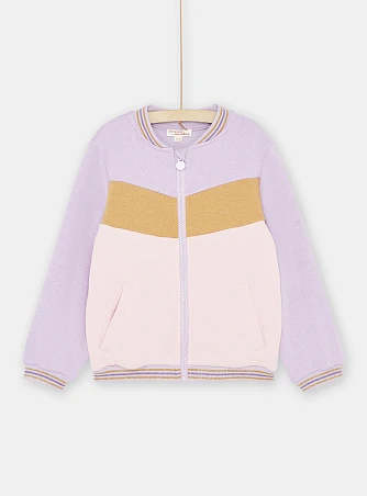 Παιδικό Τζάκετ για Κορίτσια Λιλά Rainbow Stripes