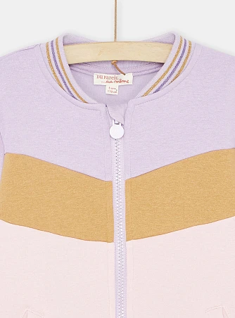 Παιδικό Τζάκετ για Κορίτσια Λιλά Rainbow Stripes