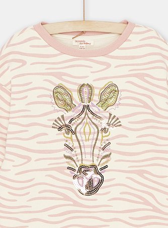 Παιδικό Μακρυμάνικο Φόρεμα για Κορίτσια Pink Zebra