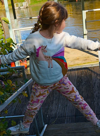 Παιδικό Παντελόνι Φόρμας για Κορίτσια Beige Unicorns