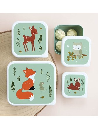 Παιδικό Σετ Φαγητού A little lovely company - Forest Friends 4 τμχ