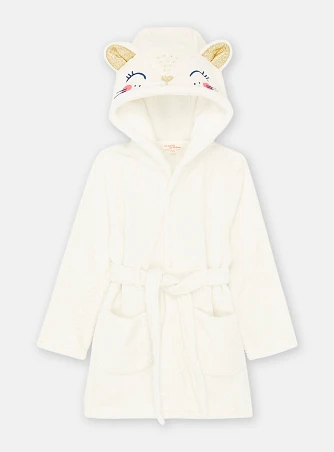 Παιδική Ρόμπα για Κορίτσια White Kitty