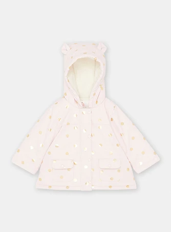 Βρεφικό Αδιάβροχο Μπουφάν για Κορίτσια Pink