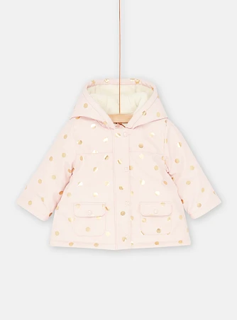 Βρεφικό Αδιάβροχο Μπουφάν για Κορίτσια Pink