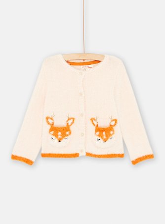 Βρεφική Μακρυμάνικη Ζακέτα για Κορίτσια Light Pink Foxy