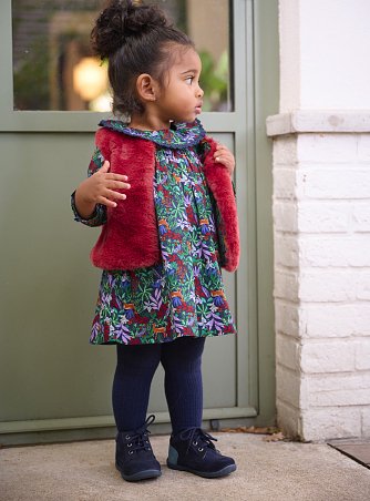 Βρεφικό Μακρυμάνικο Φόρεμα για Κορίτσια Blue Floral