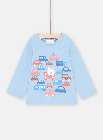 Βρεφική Μακρυμάνικη Μπλούζα για Αγόρια Baby Blue Cars