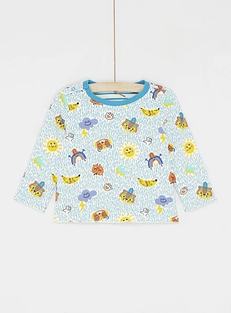 Βρεφική Μακρυμάνικη Μπλούζα για Αγόρια Διπλής Όψης Blue Banana