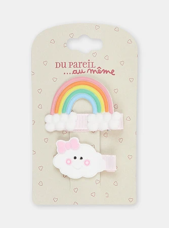 Παιδικά Κοκκαλάκια για Κορίτσια White Rainbow 2 τμχ