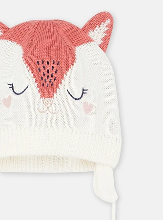 Βρεφικό Σκουφάκι για Κορίτσια Λευκό Kitty