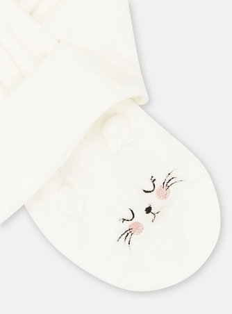 Βρεφικά Κασκόλ για Κορίτσια White Kitty