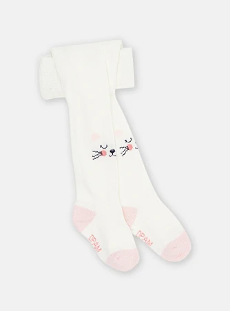 Βρεφικό Καλσόν για Κορίτσια Λευκό Kitten