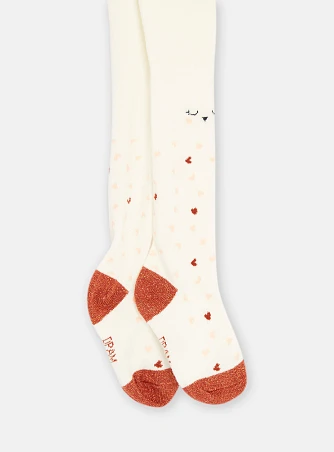 Βρεφικό Καλσόν για Κορίτσια Λευκό/Καφέ