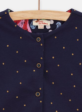 Παιδική Ζακέτα για Κορίτσια Black Leaves