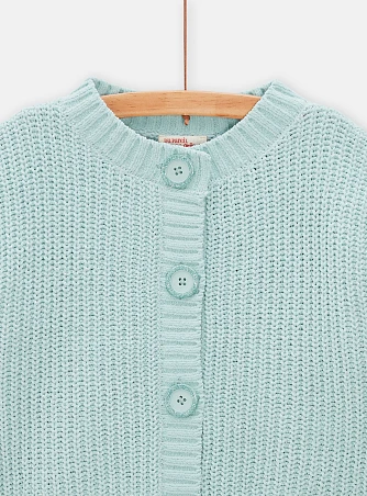 Παιδική Μακρυμάνικη Πλεκτή Ζακέτα για Κορίτσια Baby Blue