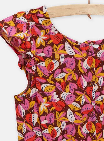 Παιδική Ολόσωμη Φόρμα για Κορίτσια Multicolor Leaves