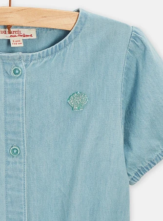 Παιδική Ολόσωμη Φόρμα για Κορίτσια Light Denim