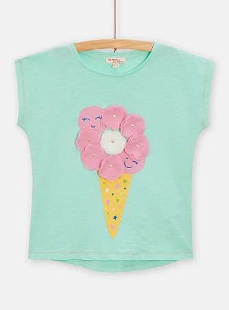 Παιδική Μπλούζα Κοντομάνικη για Κορίτσια Mint Ice Cream