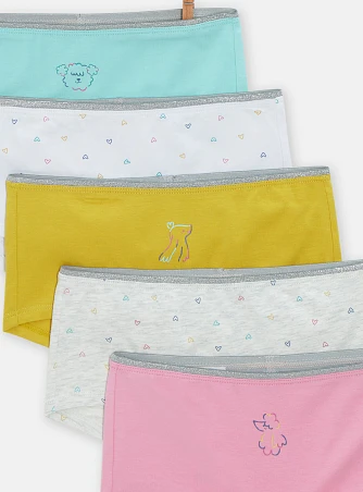 Παιδικά Εσώρουχα για Κορίτσια Multicolor Poodles 5 τμχ