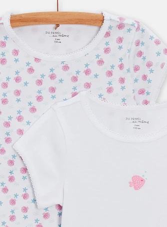 Παιδικά Σετ Φανελάκια για Κορίτσια Sea 2 τμχ