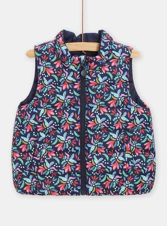 Βρεφικό Αμάνικο Μπουφάν για Κορίτσια Black Leaves - 2 σε 1