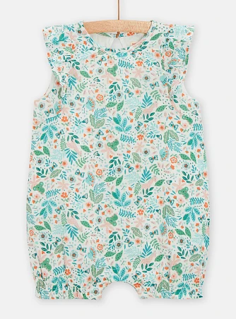 Βρεφικό Ολόσωμο Φορμάκι για Κορίτσια Green Patern