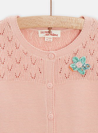 Βρεφική Ζακέτα για Κορίτσια Pink Flower
