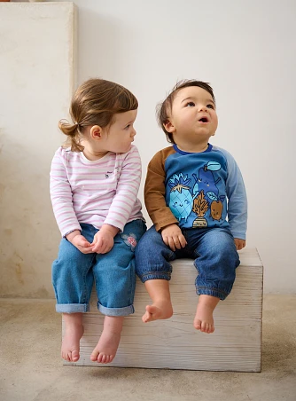 Βρεφική Μπλούζα για Κορίτσια Stripped Pattern