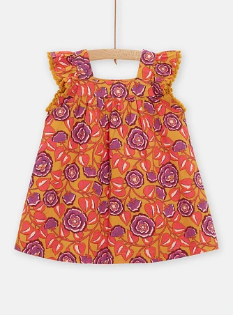 Βρεφικό Φόρεμα για Κορίτσια Orangle Flowers