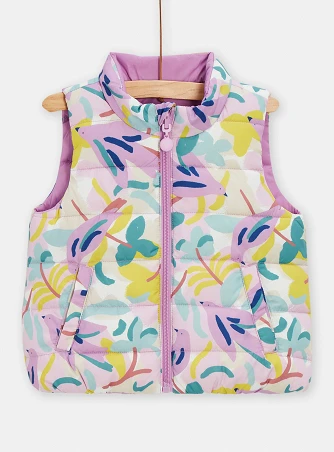 Βρεφικό Αμάνικο Μπουφάν για Κορίτσια Lilac Leaves