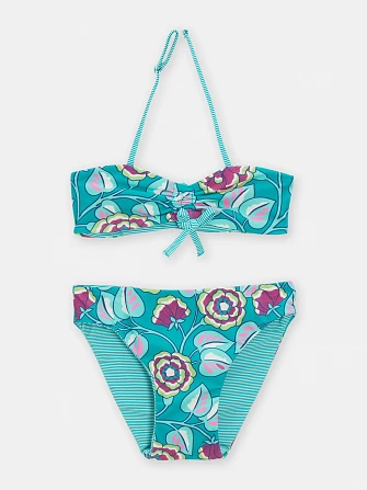 Παιδικό Μαγιό Purple Big Flowers για Κορίτσια