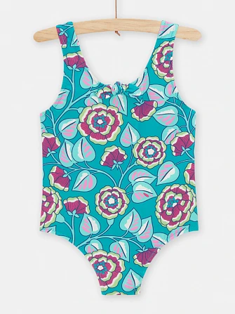 Παιδικό Μαγιό Purple Flowers για Κορίτσια