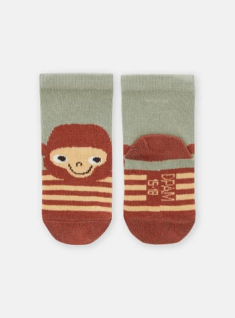 Βρεφικές Κάλτσες για Αγόρια Khaki Monkey