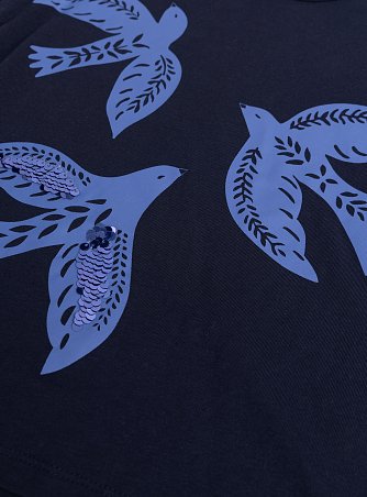 Παιδική Μπλούζα για Κορίτσια Navy Birds