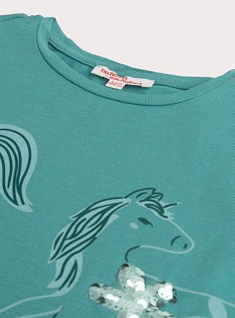 Παιδική Μπλούζα για Κορίτσια Turquoise Horse