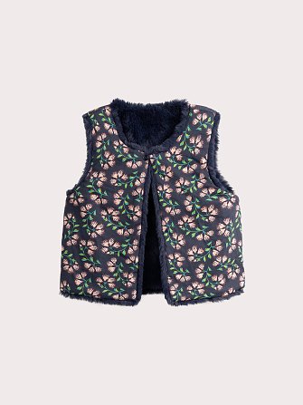 Παιδικό Γιλέκο για Κορίτσια Navy Fur