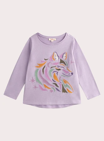 Παιδική Μπλούζα για Κορίτσια Lilac Wolf