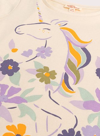 Παιδική Μπλούζα για Κορίτσια Beige Unicorn