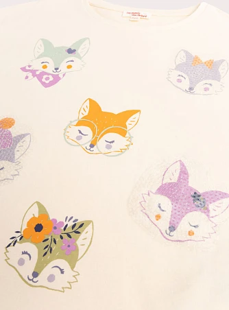 Παιδική Μπλούζα για Κορίτσια Creme Fox