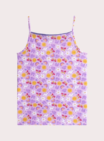 Σετ Παιδικά Φανελάκια για Κορίτσια Purple Daisy 2 τμχ