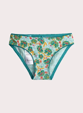 Σετ Παιδικά Εσώρουχα για Κορίτσια Green Print 3 τμχ