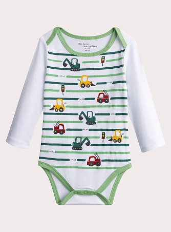 Σετ Βρεφικά Φορμάκια Green Vehicles 2 τμχ