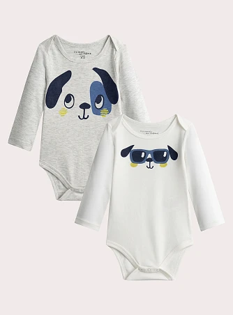 Σετ Βρεφικά Φορμάκια Cool Dogs 2 τμχ