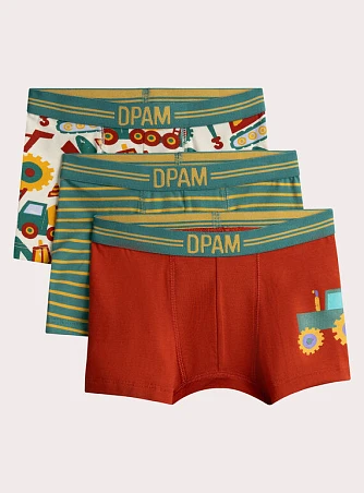 Σετ Παιδικά Εσώρουχα για Αγόρια Happy Vehicles 3 τμχ