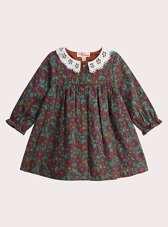 Βρεφικό Φόρεμα για Κορίτσια Brown Floral