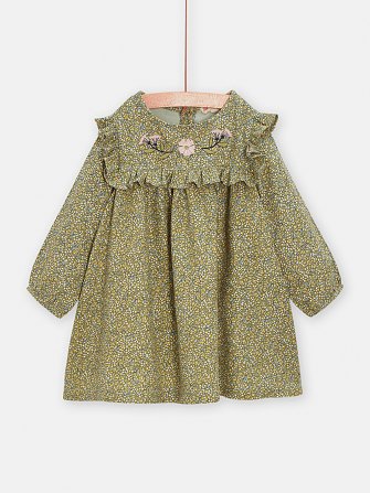 Βρεφικό Φόρεμα για Κορίτσια Green Floral