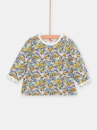 Βρεφική Μπλούζα για Κορίτσια Yellow Floral