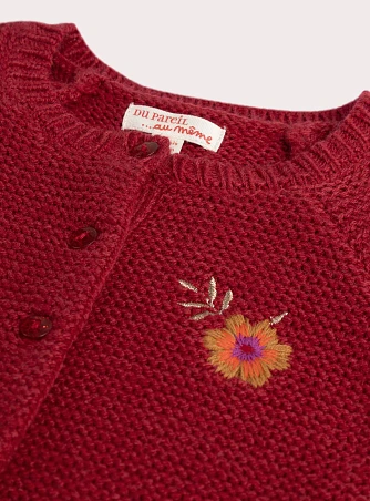 Βρεφική Ζακέτα για Κορίτσια Knitted Red