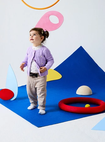 Βρεφική Ζακέτα για Κορίτσια Lilac Daisies